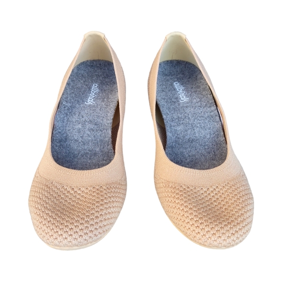 Allbirds Size 6 Tree Breezers Lux Beige Knit Ballet Flats - Picture 3 of 14